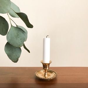 Small brass candle holder - vintage
